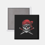 Aimant Pirate Drapeau Crâne Et Crossbones Squelette Graph (Recto/Verso)