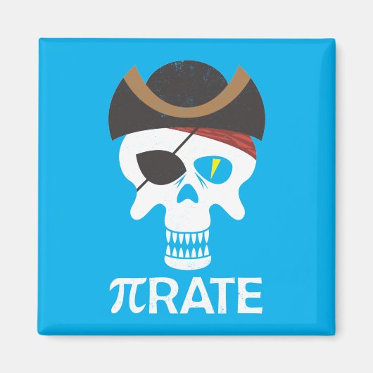 Aimant PiRate Funny Pi Day Math Crull (Devant)
