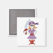 Aimant Pirate Girl (Recto/Verso)