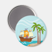 Aimant Pirate kid birthday (Recto/Verso)