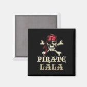 Aimant Pirate Lala Skull Correspondant Grand-mère Hallowe (Recto/Verso)