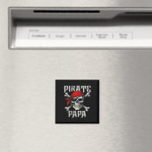 Aimant Pirate Papa Jolly roger Drapeau Et Crossbones Crân (In Situ (Lave-vaisselle))