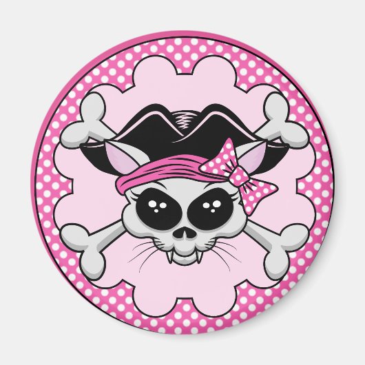 Aimant Pirate Princess Kitty Skull (Devant)