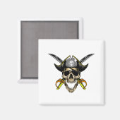 Aimant Pirate Skull et Cross Swords (Recto/Verso)