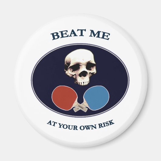 Aimant Pirate Skull me battre Ping Pong (Devant)