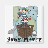 Aimant Pirates Ahoy Tshirs et cadeaux (Devant)