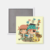 Aimant Pirates avec le trésor (Recto/Verso)