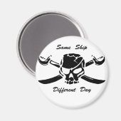 Aimant Pirates Jolly roger Même navire Jour différent (Recto/Verso)