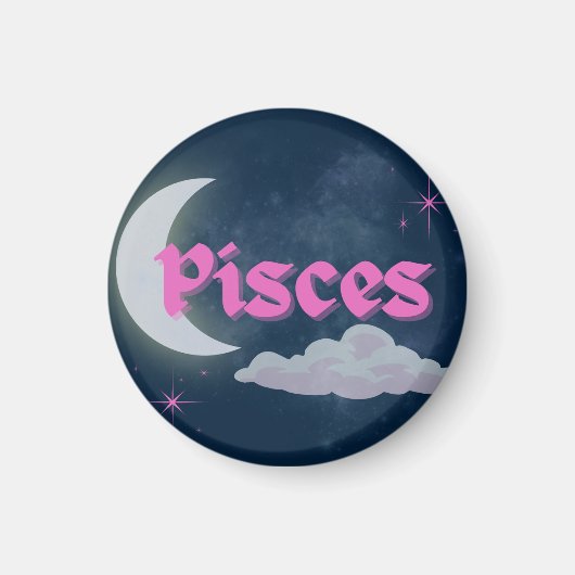 Aimant Pisces Celestial esthétique Lune Cloud Stars Desig (Devant)