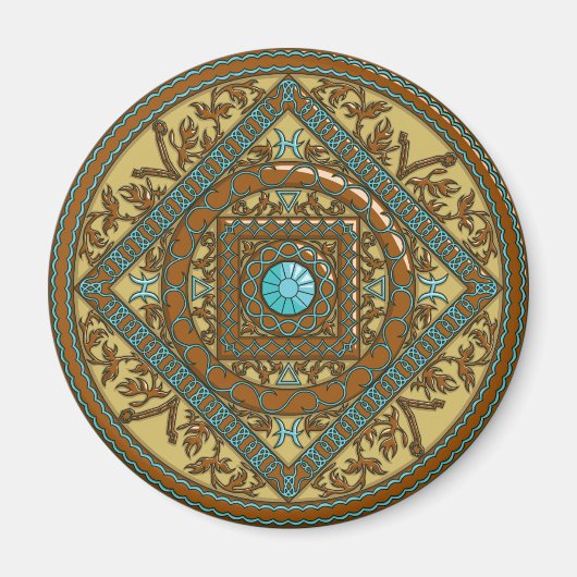 Aimant Pisces Mandala (Devant)