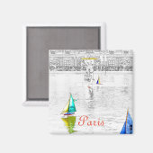 Aimant Piscine du Jardin du Luxembourg - Paris (Recto/Verso)