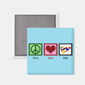 Aimant Piscine Peace Love | Billard Cool (Recto/Verso)