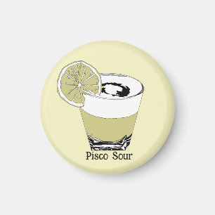 Aimant Pisco Sour Illustration