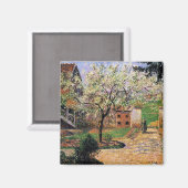 Aimant Pissaro : Arbre à prune floraison par Camille Piss (Recto/Verso)