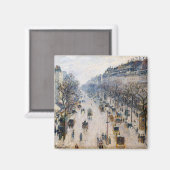 Aimant Pissarro - Boulevard Montmartre, Matin d'hiver (Recto/Verso)
