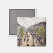 Aimant Pissarro - Boulevard Montmartre, Printemps (Recto/Verso)