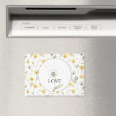 Aimant Pissenlits Fleurs Amour Blanc Jaune (In Situ (Lave-vaisselle))