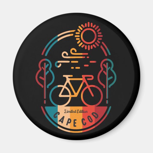 Aimant Piste cyclable Retro Cape Cod (Devant)