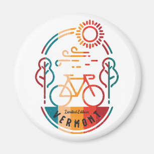 Aimant Piste cyclable Retro Vermont
