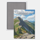 Aimant Piste Knife Edge Katahdin Maine (Recto/Verso)