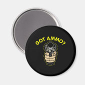 Aimant Pistol noir ammo (Recto/Verso)