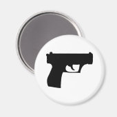 Aimant pistolet noir (Recto/Verso)