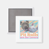 Aimant Pit Bulls sont pour les amoureux (Recto/Verso)
