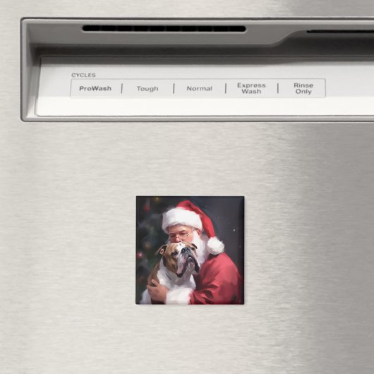 Aimant Pitbull avec Noël Festif du Père Noël (In Situ (Lave-vaisselle))