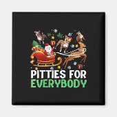 Aimant Pitbull Dog de Noël pour les femmes (Devant)