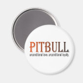 aimant pitbull inconditionnel (Recto/Verso)