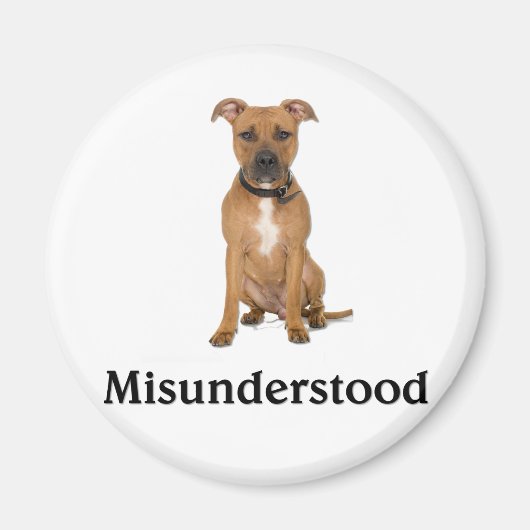 Aimant Pitbull - mal compris (Devant)