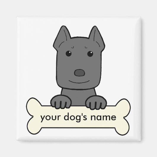 Aimant Pitbull personnalisé (Devant)