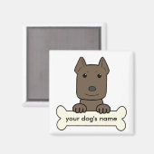 Aimant Pitbull personnalisé (Recto/Verso)