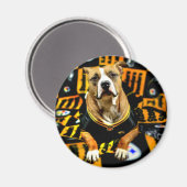 Aimant Pitbull Secourt Dog Football Fanatic (Recto/Verso)