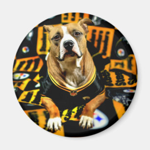 Aimant Pitbull Secourt Dog Football Fanatic