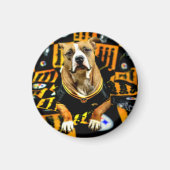 Aimant Pitbull Secourt Dog Football Fanatic (Devant)