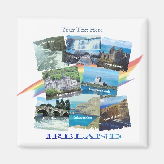 Aimant PITTORESQUE IRLANDE COLLAGE - Huit designs Pittore (Devant)