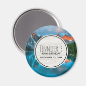 Aimant Pittoresque Mountain & Lake Photo Enregistrer la d (Recto/Verso)