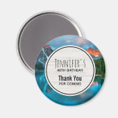 Aimant Pittoresque Mountain & Lake Photographie Anniversa (Recto/Verso)