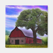 Aimant Pittoresque Rustique Feuille d'érable d'automne (Devant)