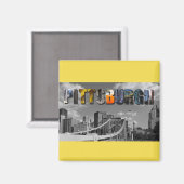 Aimant Pittsburgh Pennsylvania City Travel Photos (Recto/Verso)