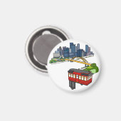 Aimant Pittsburgh Pennsylvania Steel City Skyline Art Can (Recto/Verso)