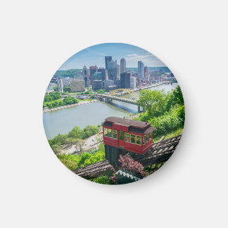 Aimant Pittsburgh Pennsylvania Steel City Skyline Incline