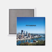 Aimant Pittsburgh, Pennsylvanie photo d'une ligne aérienn (Recto/Verso)
