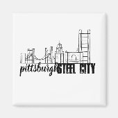 Aimant Pittsburgh Skyline (Devant)