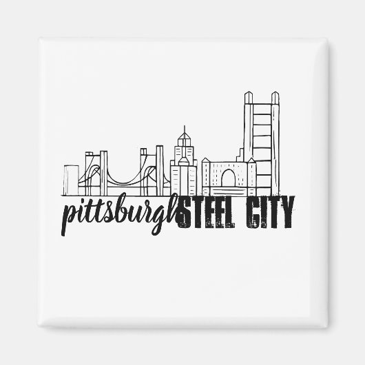 Aimant Pittsburgh Skyline (Devant)