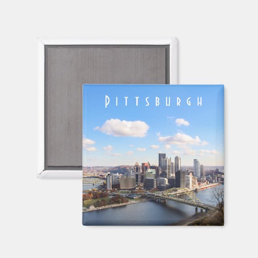Aimant Pittsburgh Skyline (Recto/Verso)