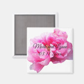 Aimant Pivoine Rose (Recto/Verso)