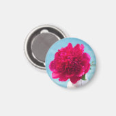 Aimant Pivoine Rose Chaud (Recto/Verso)