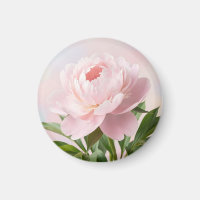 Pivoine rose poudré élégante, illustration florale